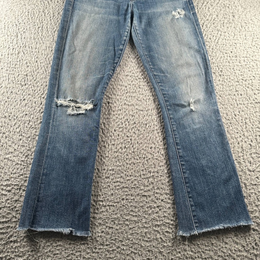 MOTHER Jeans Womens 26 The Insider Crop Fray Gypsy Distressed Raw Hem Cropped - Picture 3 of 15